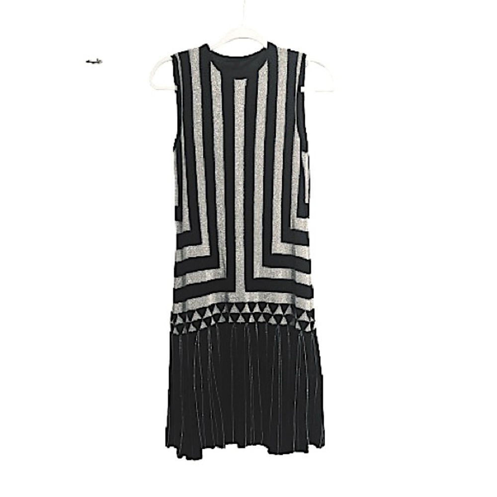 Cynthia Steffe Dress in Black and Silver, Size S - Picture 2 of 8